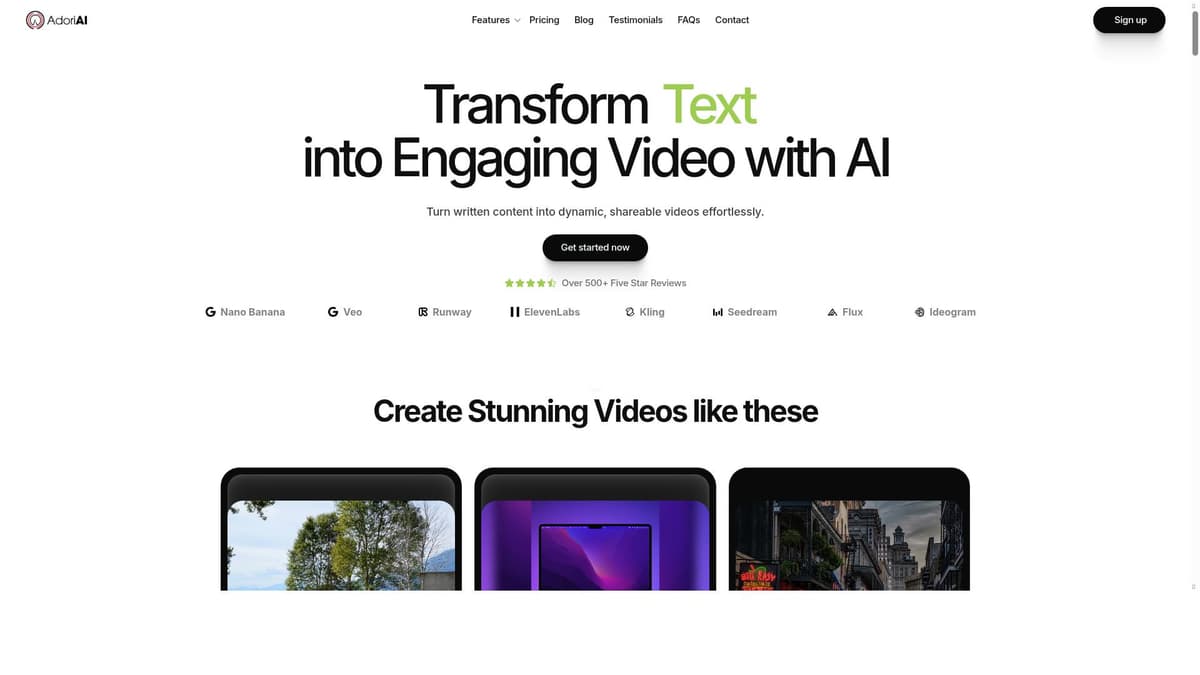 Adori BlogToVideo AI