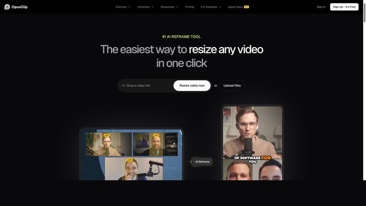 OpusClip ReframeAnything
