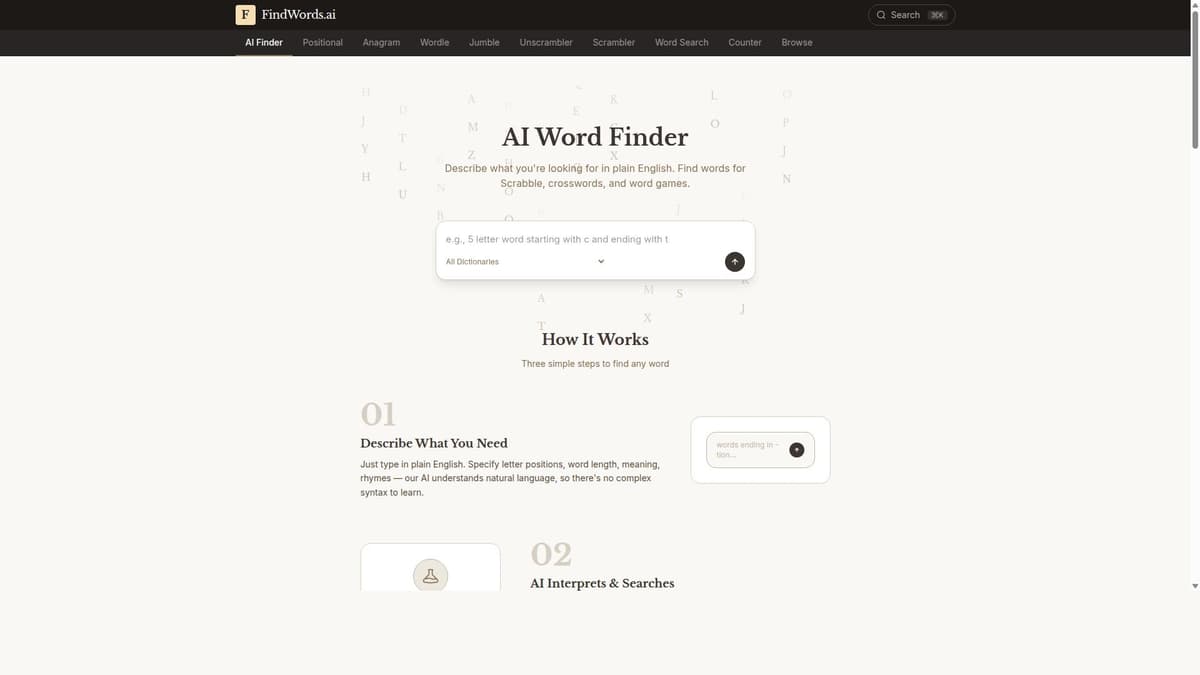 AI Word Finder