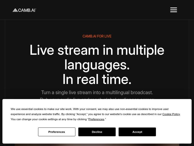 DubStream by CAMB.AI
