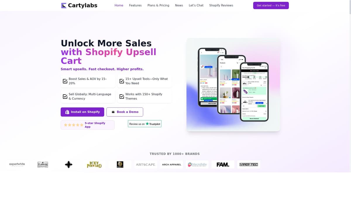 Cartylabs AI Upsell Cart - Shopify App