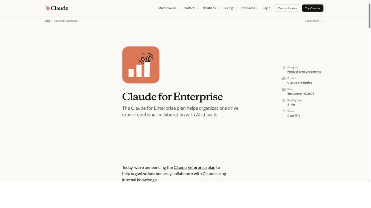 Claude for Enterprise