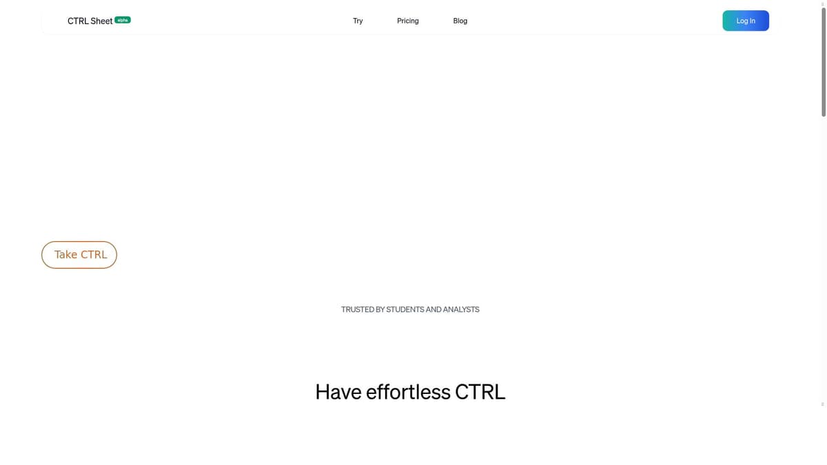 CTRL Sheet