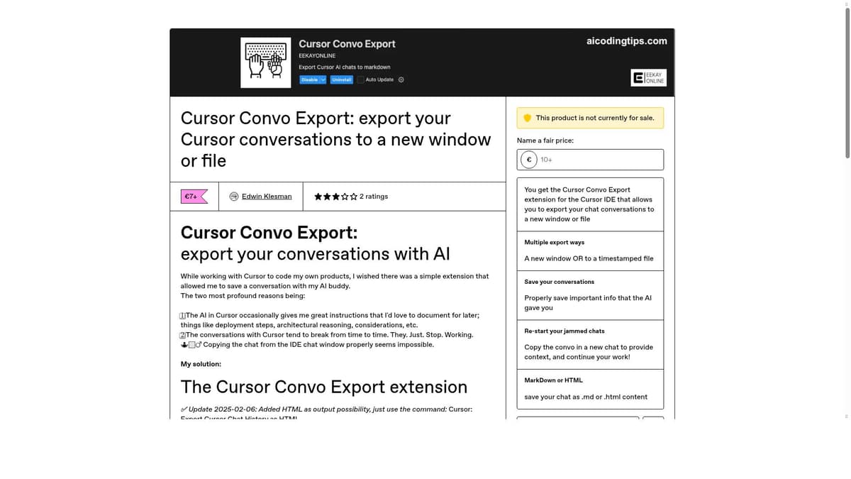 Cursor Convo Export