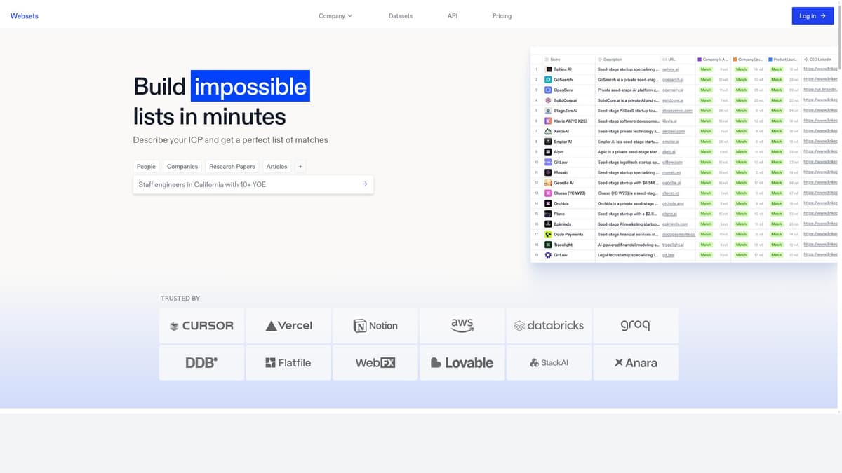 Exa Websets