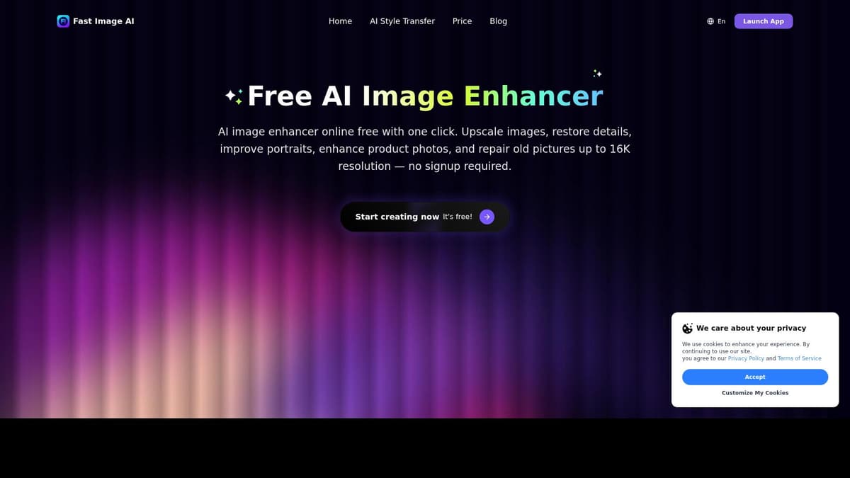 Fast Image AI Image Enhancer