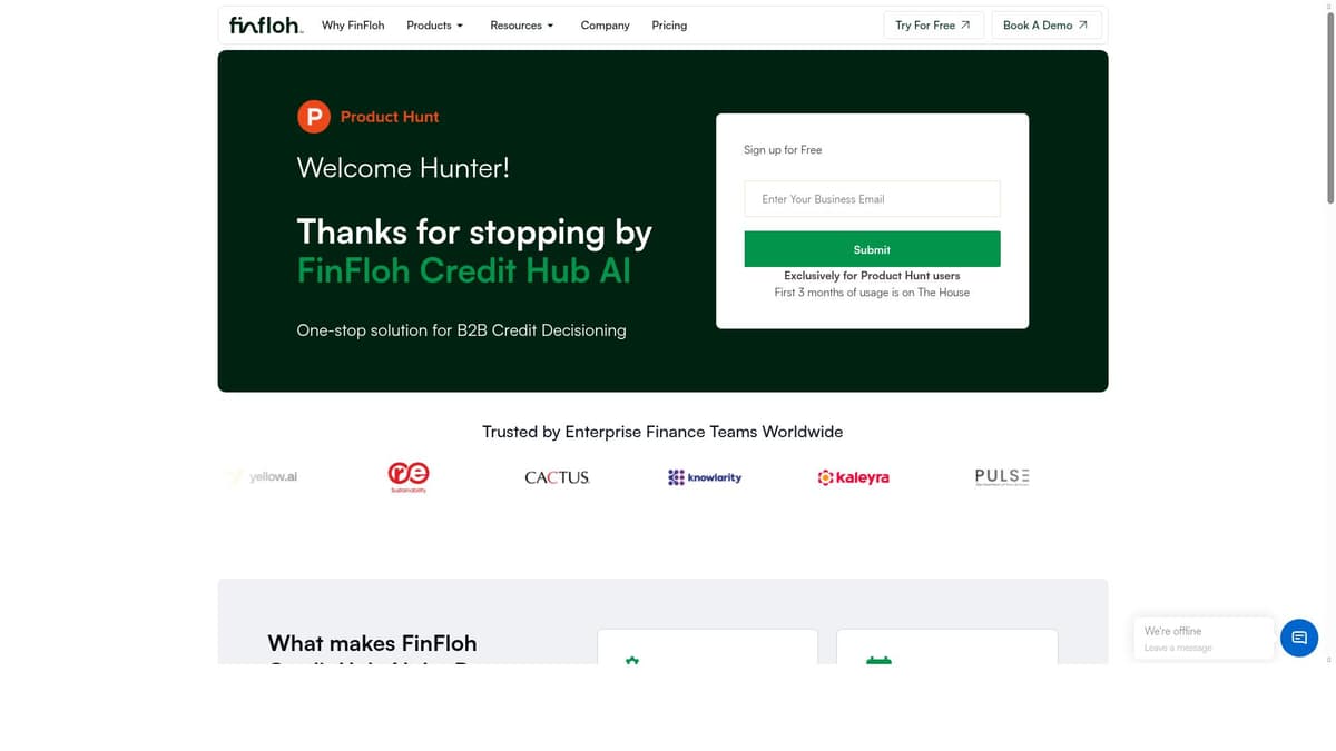 FinFloh Credit Decisioning AI