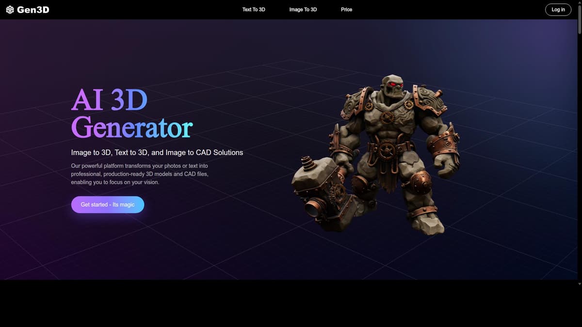 Gen3D - AI 3D Generator
