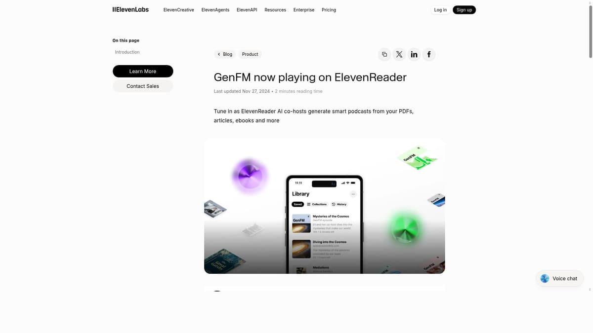 ElevenLabs GenFM