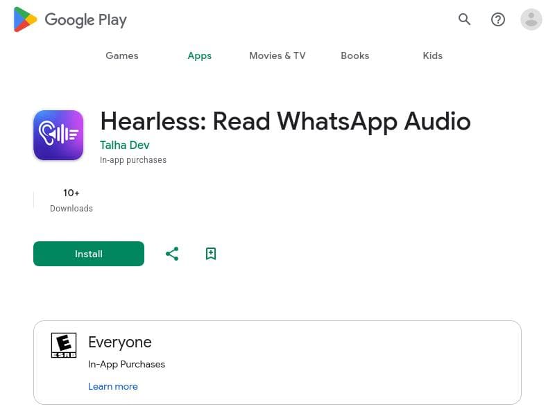 Hearless: Convert Whatsapp Voice to Text
