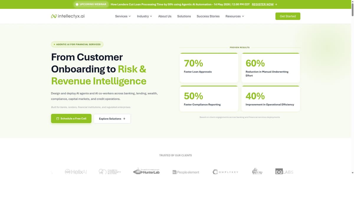 AI Agents for Financial Services Intellectyx AI
