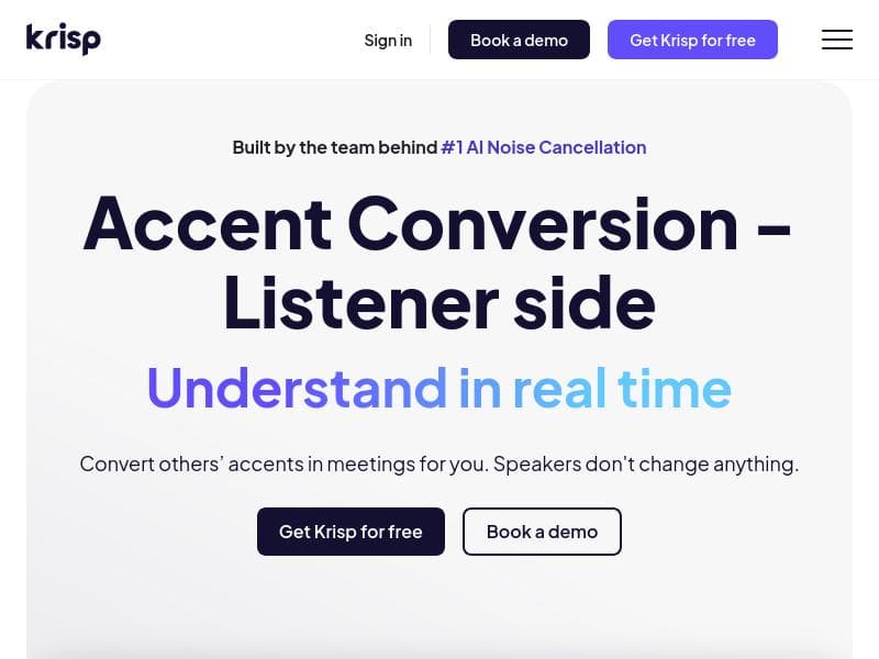 Krisp Accent Conversion 