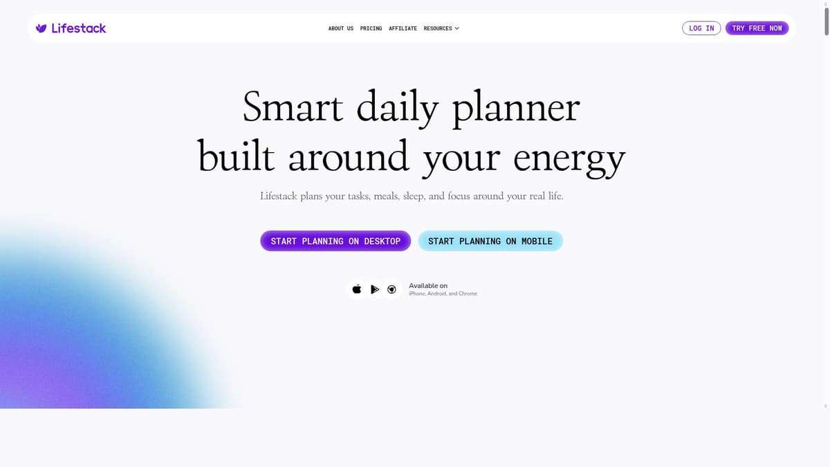 Lifestack (Web + AI Scheduler)