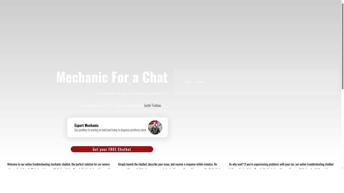 Mechanic For A Chat