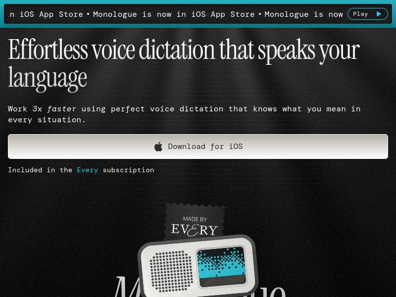 Monologue for iOS