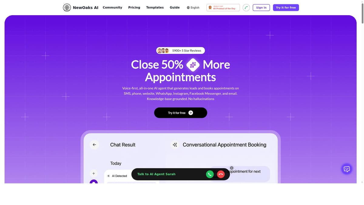 NewOaks AI Phone Agent