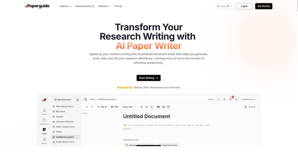 Paperguide AI Writer