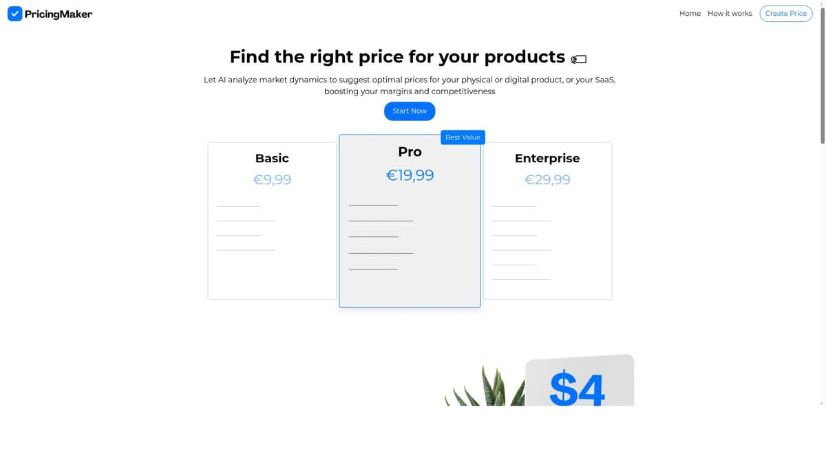 Pricing Maker
