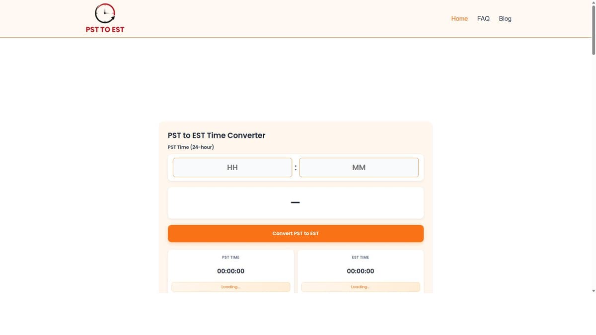 PST to EST Converter