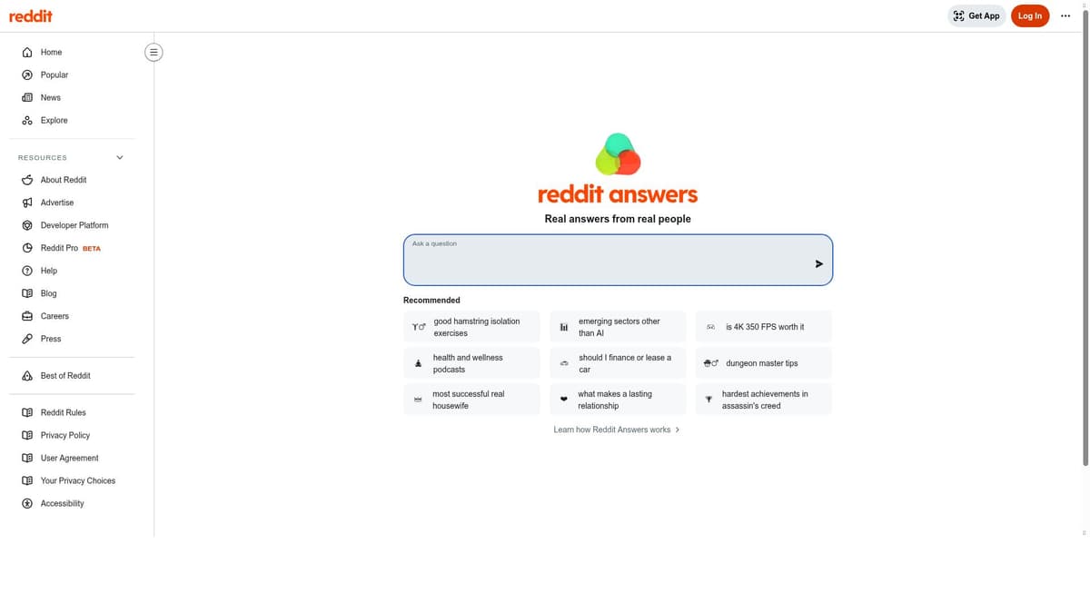 Reddit Answers