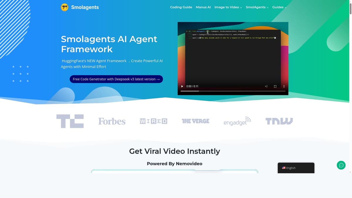 Smolagents AI Agent Framework