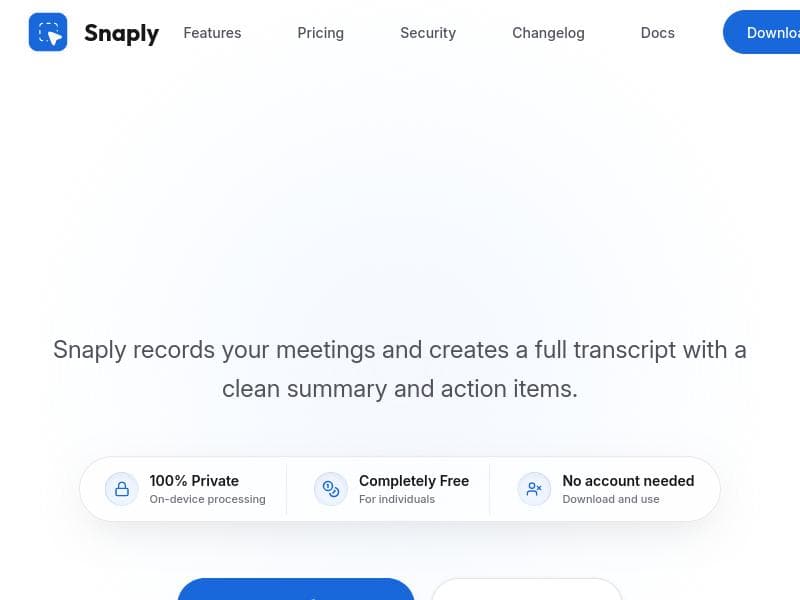 AI meeting notes by Snaply