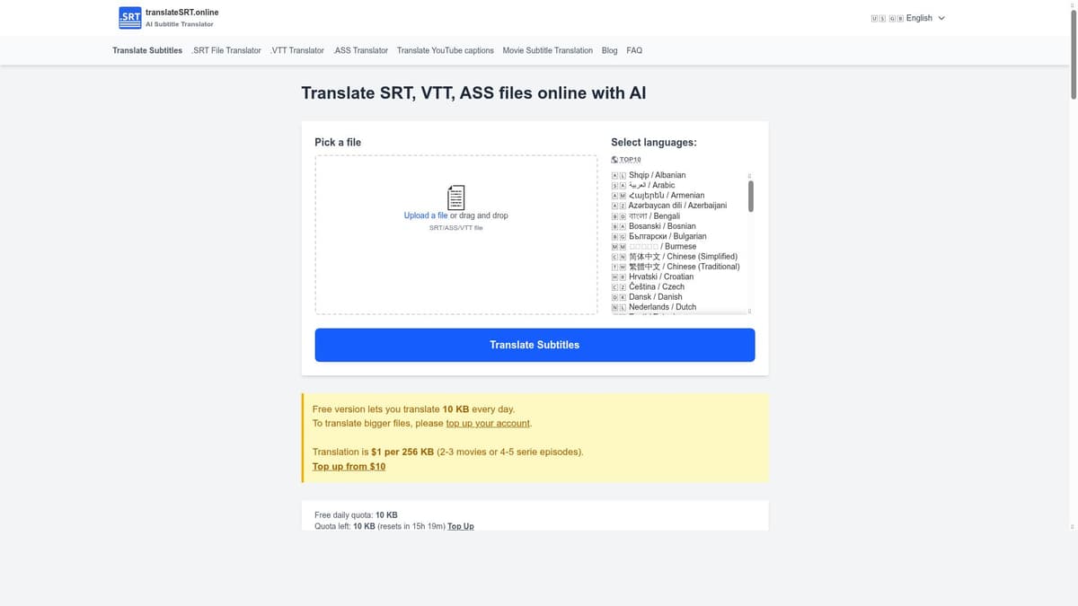 TranslateSRT.online