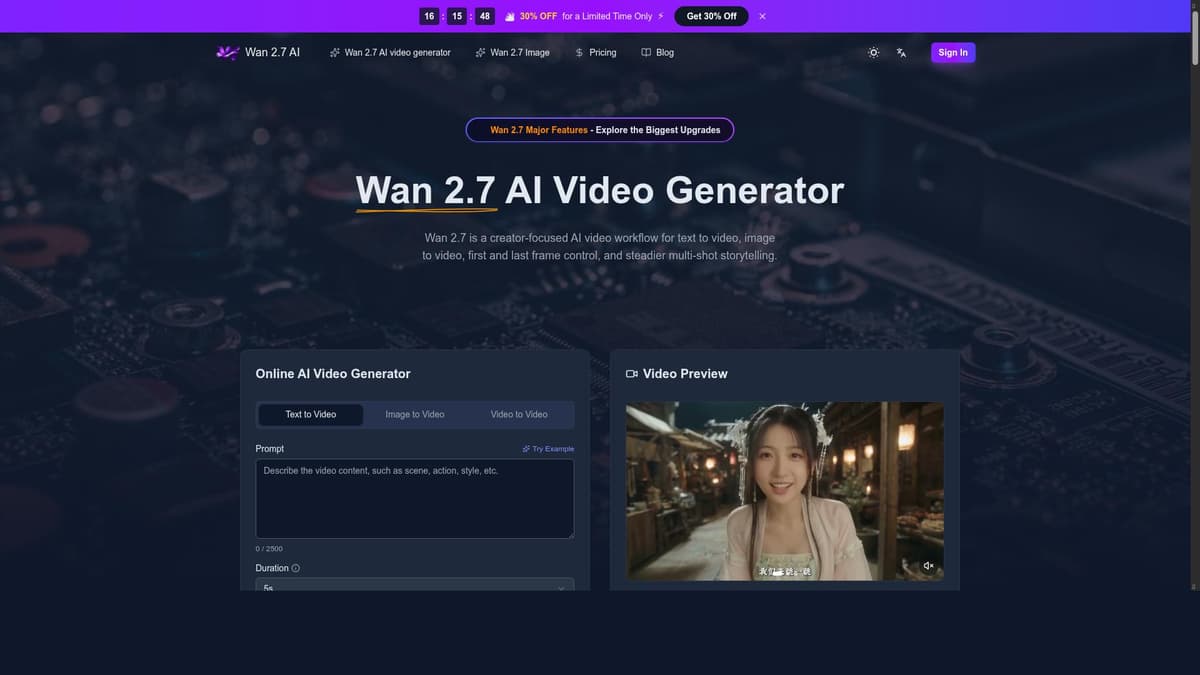 Wan 2.7 AI