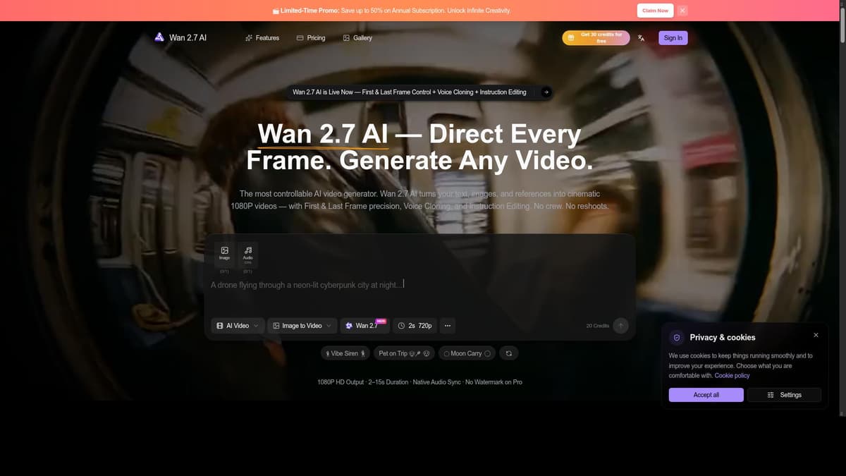 Wan 2.7 - AI Video Generator