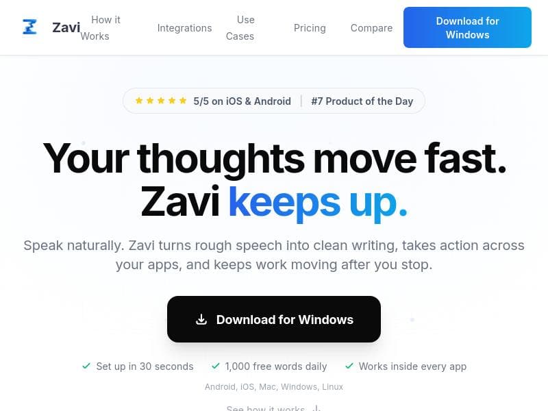Zavi AI - Voice to Action OS 