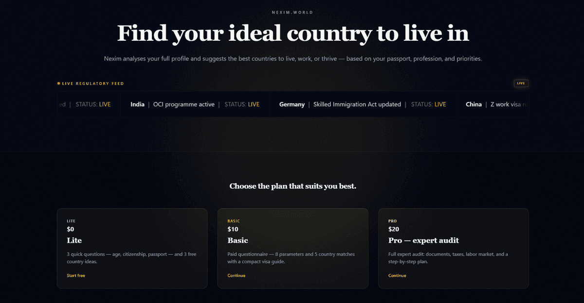 Nexim — AI Relocation Advisor