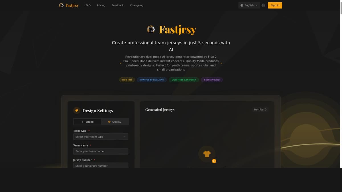 AI Jersey Generator by Fastjrsy