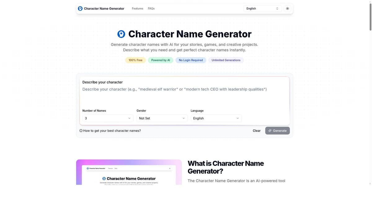 Character Name Generator