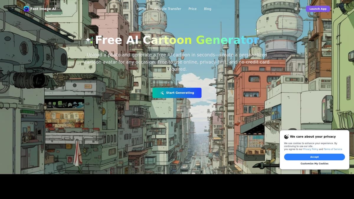 Fast Image AI Cartoon Generator