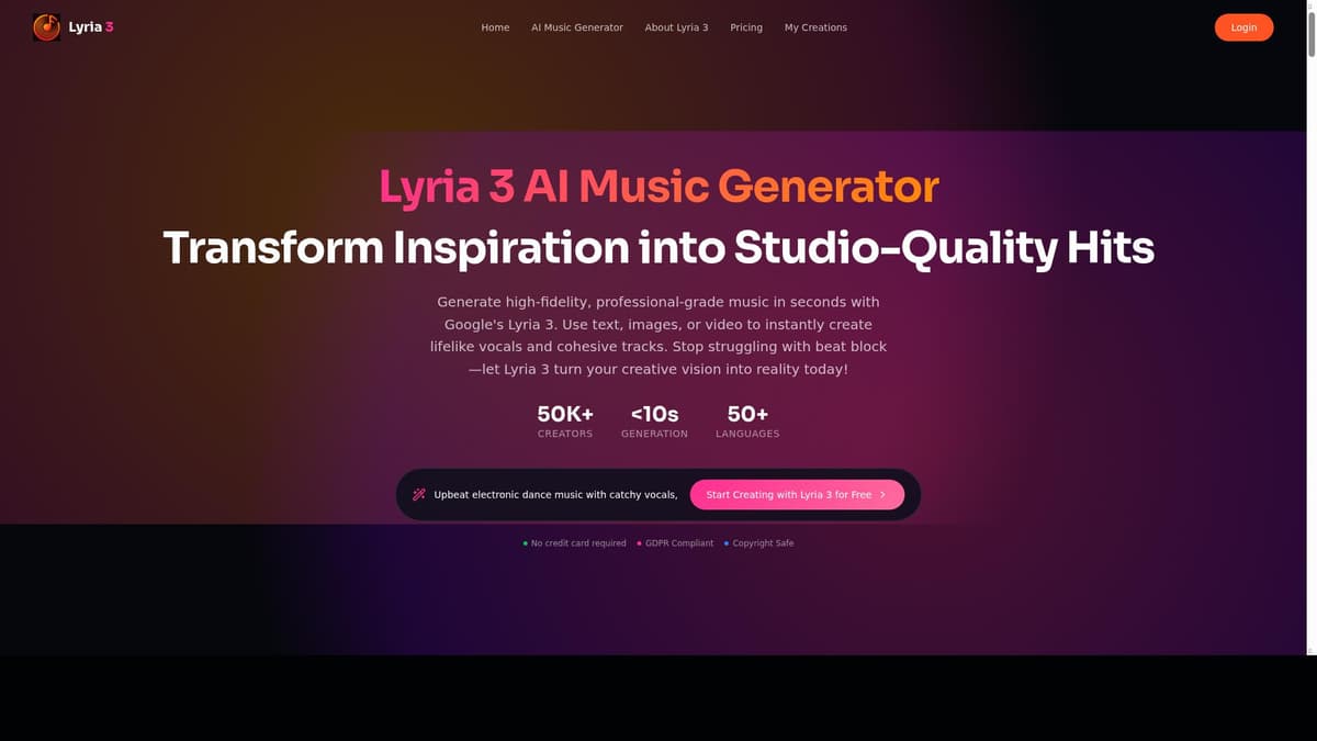 Lyria 3 AI Music Generator