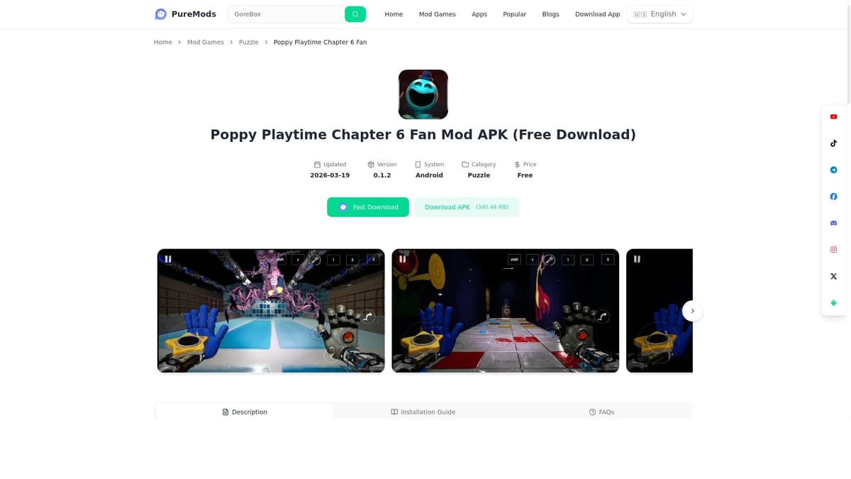 Poppy Playtime Chapter 6 Fan Mod APK