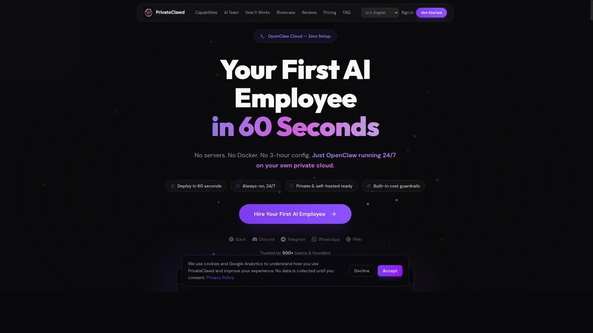 PrivateClawd — OpenClaw AI Agent Hosting