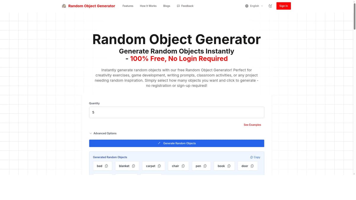 Random Object Generator