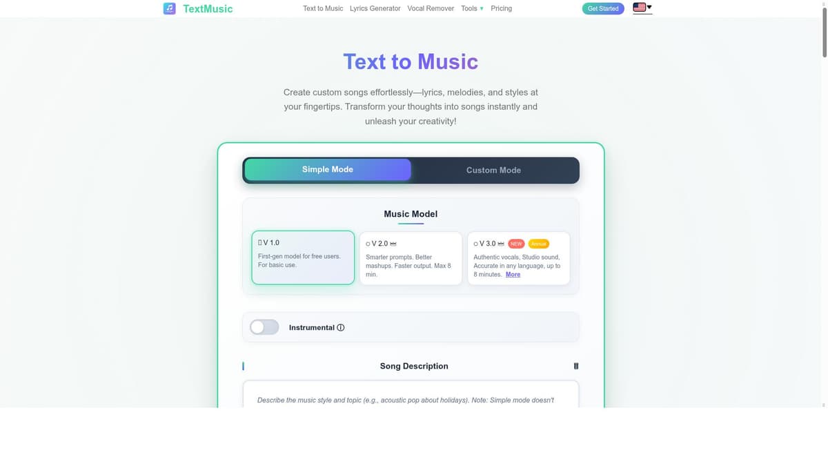 TextMusic – The AI Text-to-Music Generator